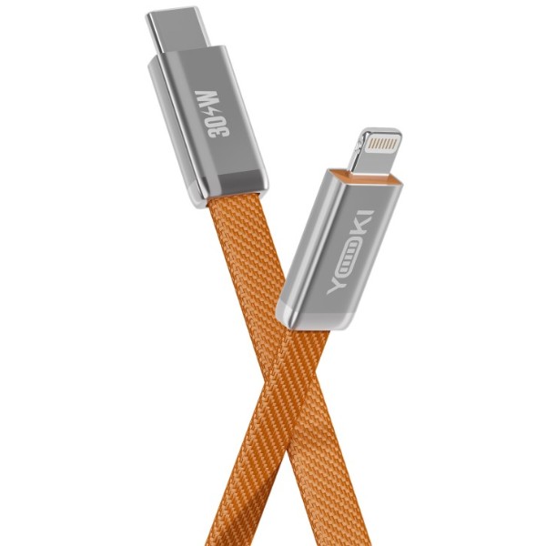 Фото - Кабель YOKI Type-C to iP 30W 1.2m Orange (AI65 AIR)